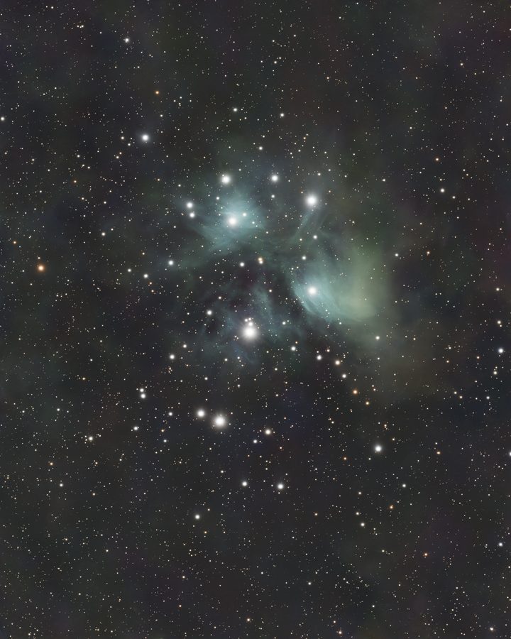 M 45 — The Pleiades, photographed with a Seestar and finished in Nocturne