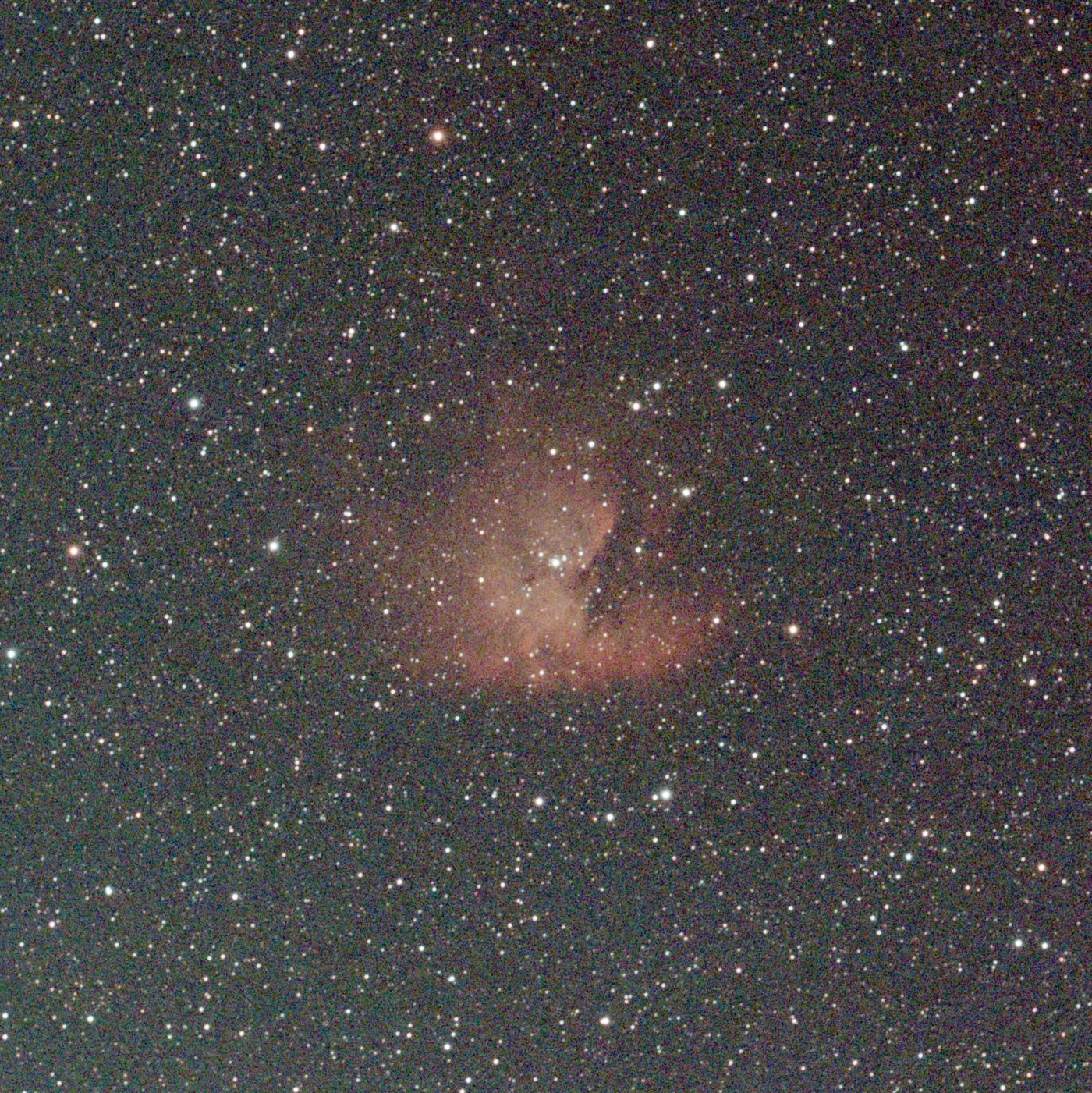 The raw, noisy stacked data of NGC 281