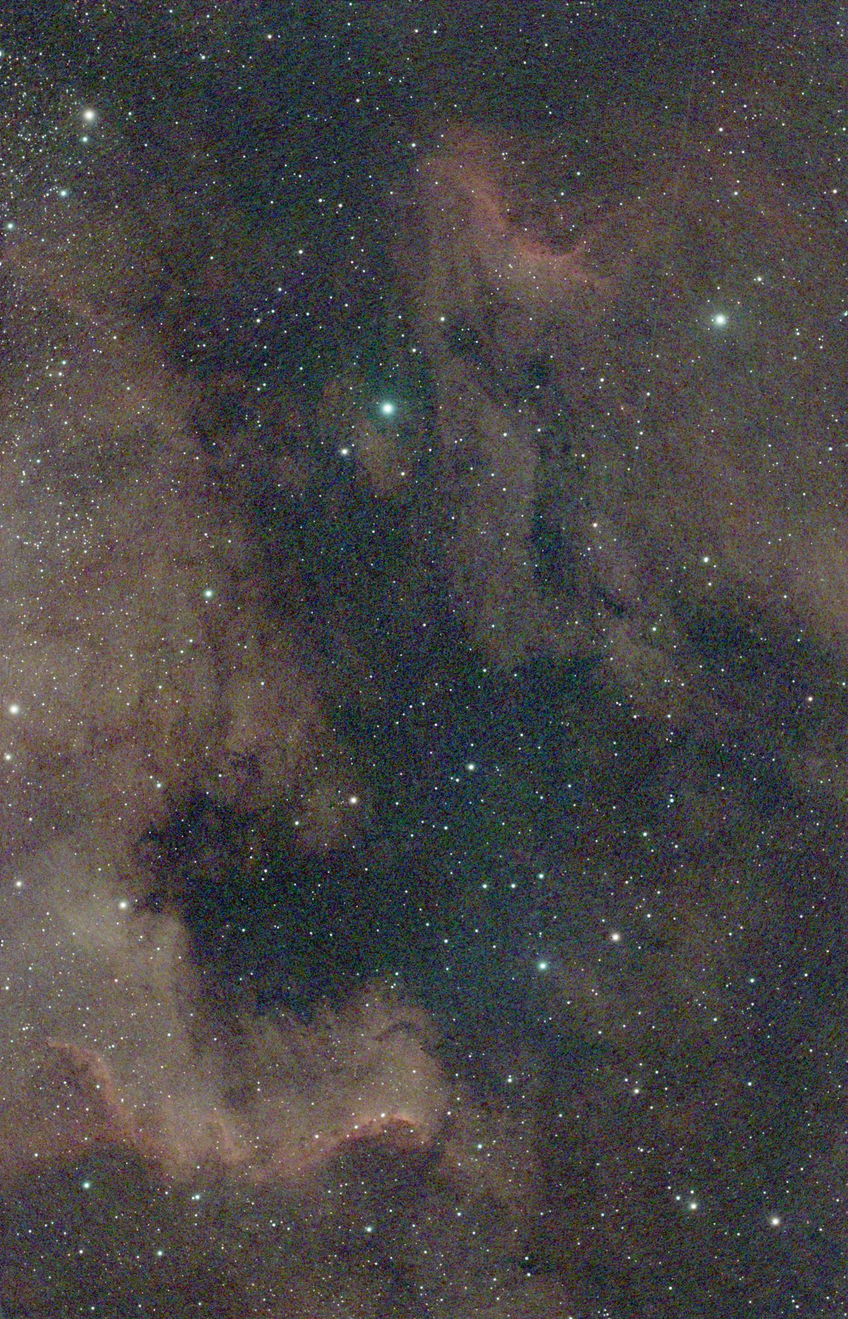 The raw NGC 7000 stack